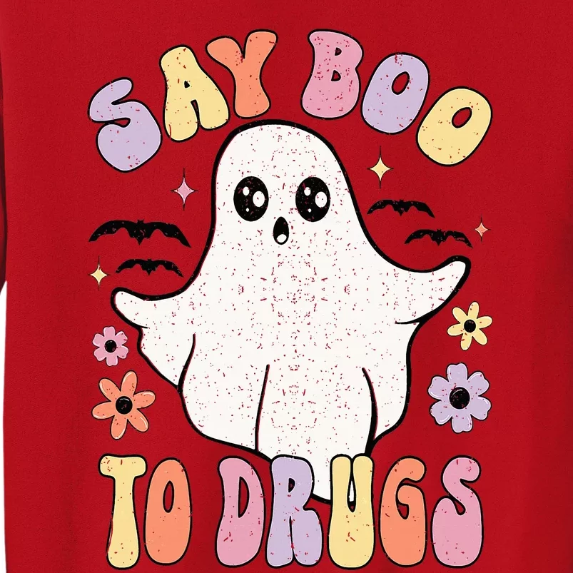 Say Boo To Drugs Funny Halloween Red Ribbon Week Awareness Sweatshirt