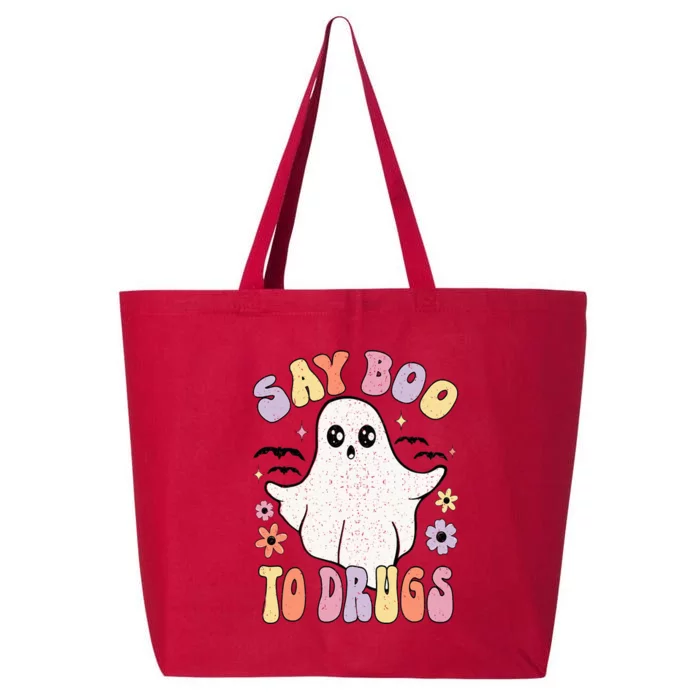 Say Boo To Drugs Funny Halloween Red Ribbon Week Awareness 25L Jumbo Tote