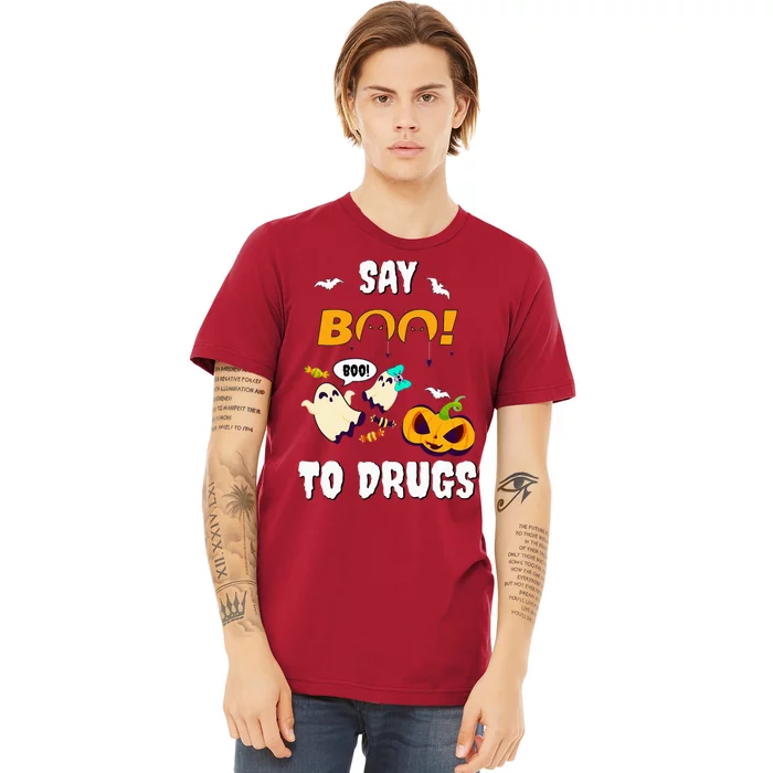 Say Boo To Drugs Red Ribbon Week Awareness Premium T-Shirt