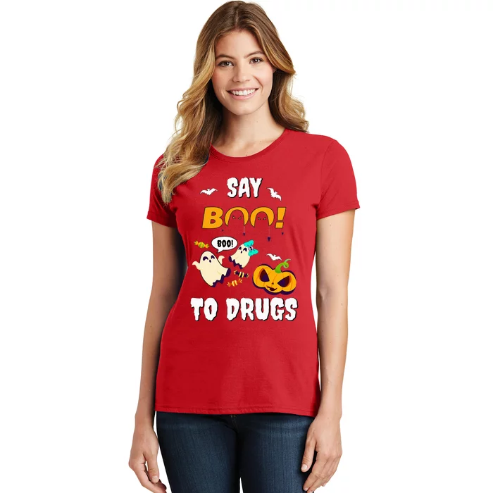 Say Boo To Drugs Red Ribbon Week Awareness Women's T-Shirt