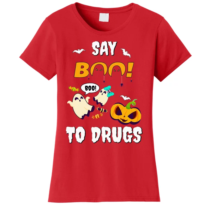 Say Boo To Drugs Red Ribbon Week Awareness Women's T-Shirt