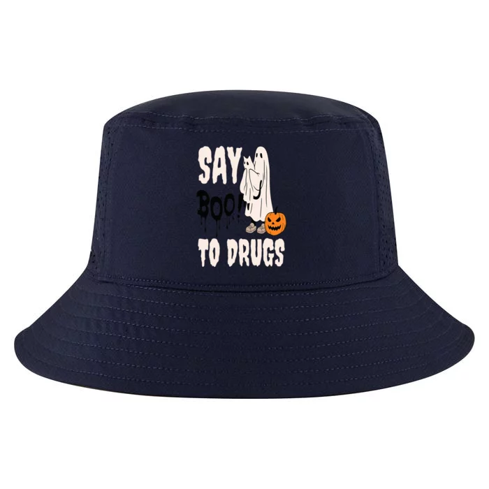 Say Boo To Drugs Funny Halloween Red Ribbon Week Awareness Cool Comfort Performance Bucket Hat