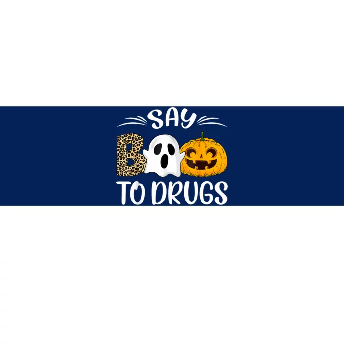 Say Boo To Drugs Red Ribbon Week Awareness Funny Halloween Bumper Sticker