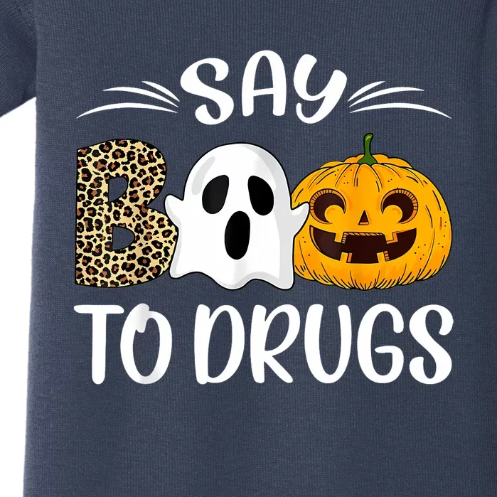 Say Boo To Drugs Red Ribbon Week Awareness Funny Halloween Baby Bodysuit