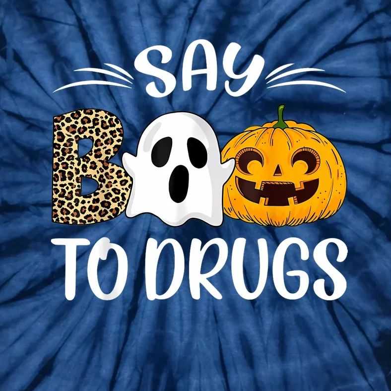 Say Boo To Drugs Red Ribbon Week Awareness Funny Halloween Tie-Dye T-Shirt