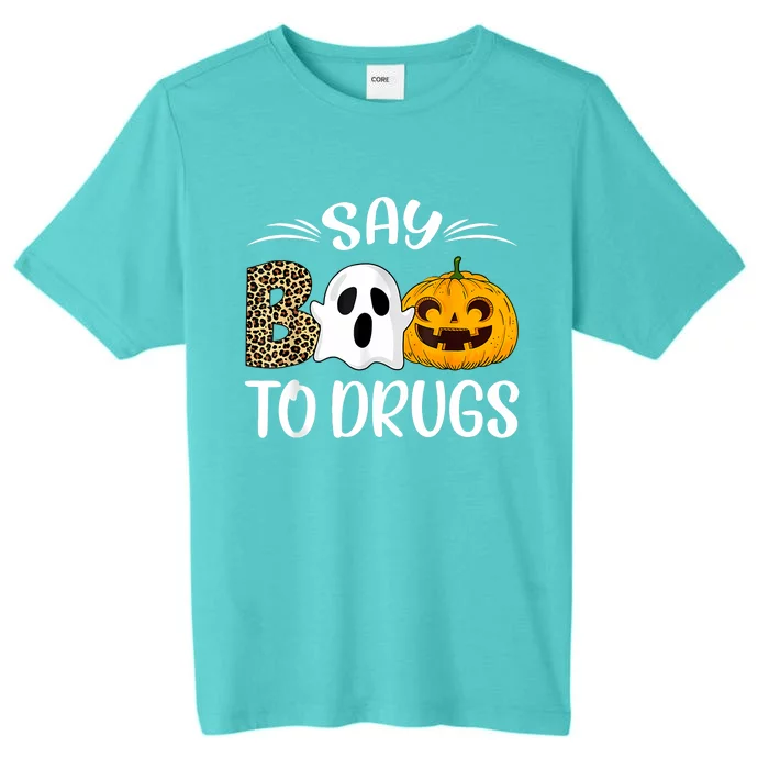 Say Boo To Drugs Red Ribbon Week Awareness Funny Halloween ChromaSoft Performance T-Shirt