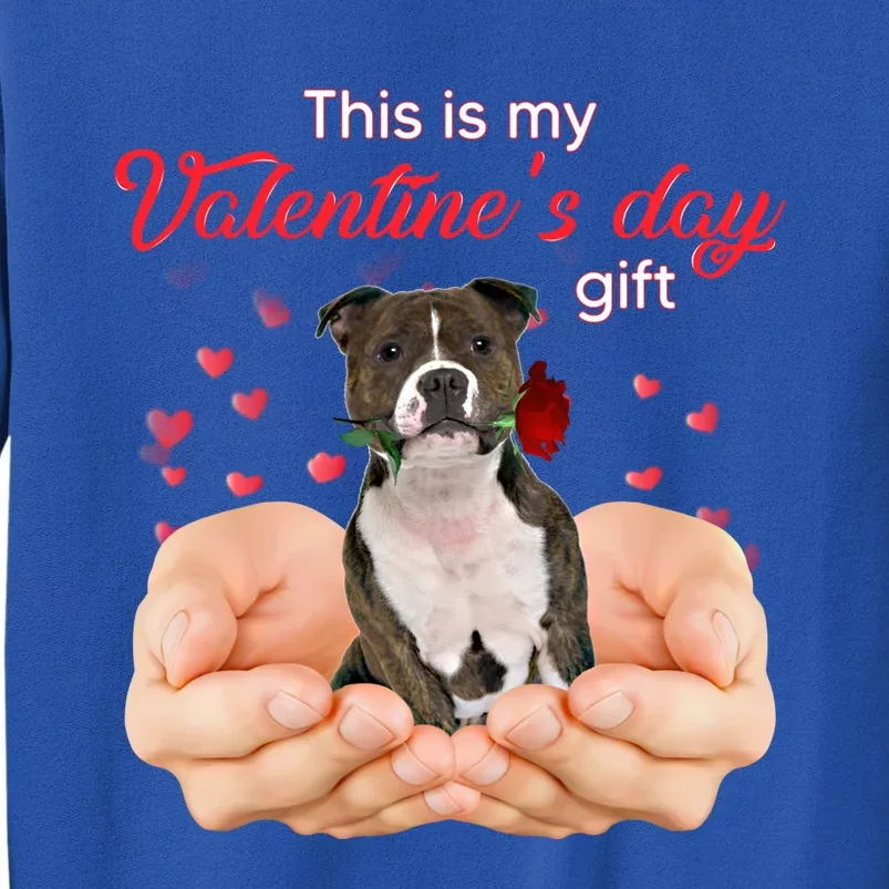 Staffordshire Bull Terrier This Is My Valentine's Day Pajama Gift Sweatshirt