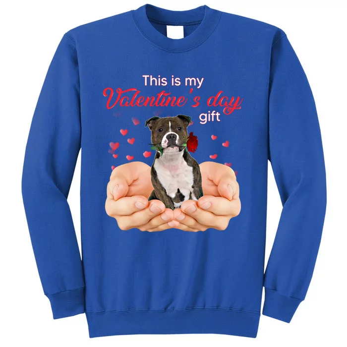 Staffordshire Bull Terrier This Is My Valentine's Day Pajama Gift Sweatshirt