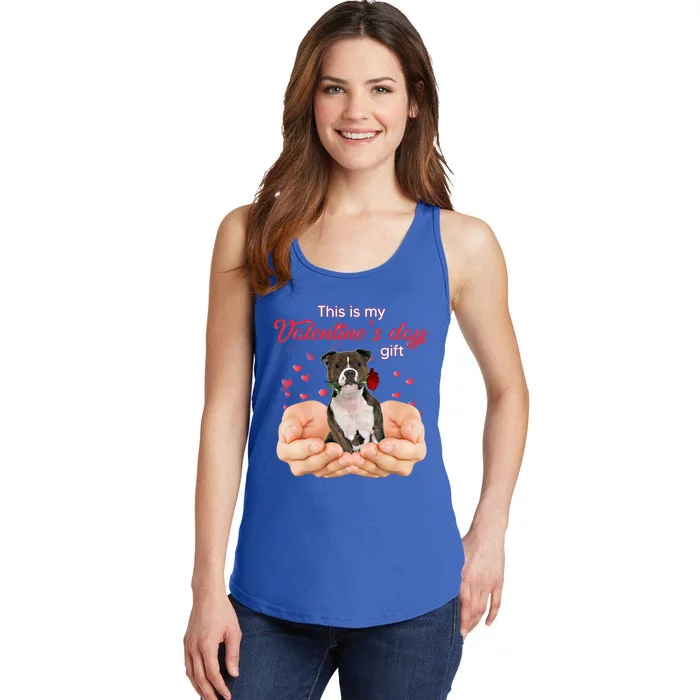 Staffordshire Bull Terrier This Is My Valentine's Day Pajama Gift Ladies Essential Tank