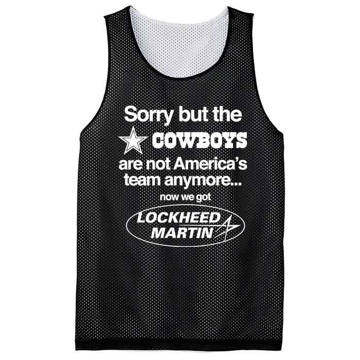 Sorry But The Cowboys Are Not AmericaS Team Anymore Now We Got Lockheed Martin Mesh Reversible Basketball Jersey Tank