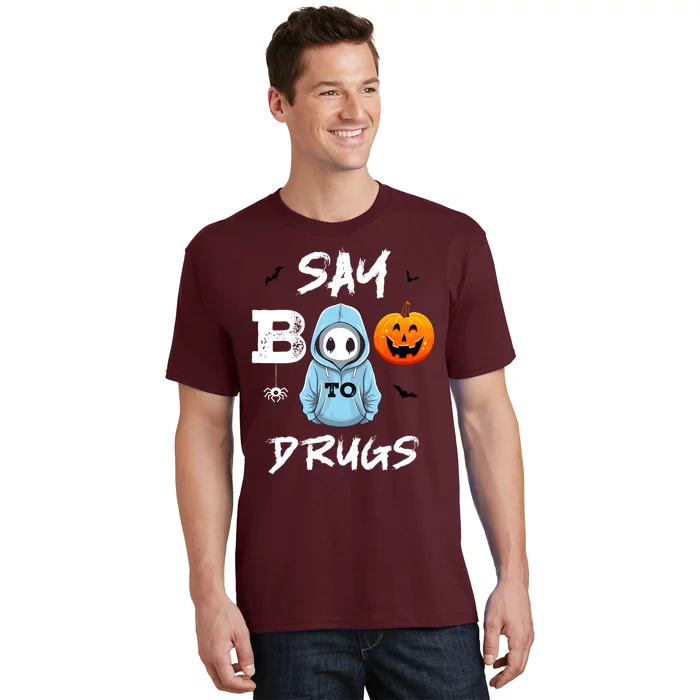 Say Boo To Drugs Funny Halloween Red Ribbon Week Awareness T-Shirt