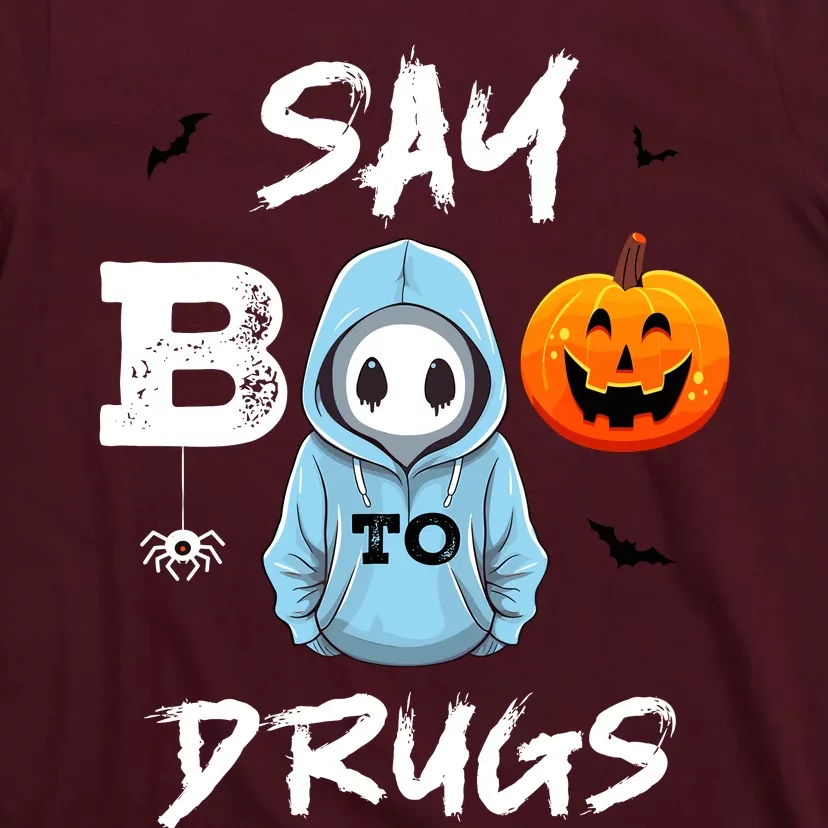 Say Boo To Drugs Funny Halloween Red Ribbon Week Awareness T-Shirt