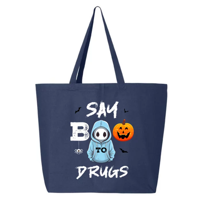 Say Boo To Drugs Funny Halloween Red Ribbon Week Awareness 25L Jumbo Tote