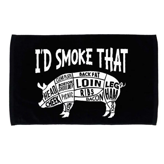 Smoke Bbq T Culinary Student Microfiber Hand Towel