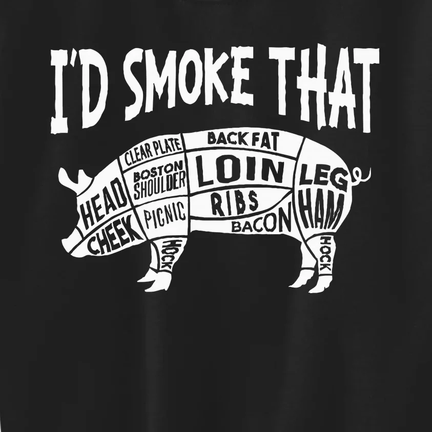 Smoke Bbq T Culinary Student Kids Sweatshirt