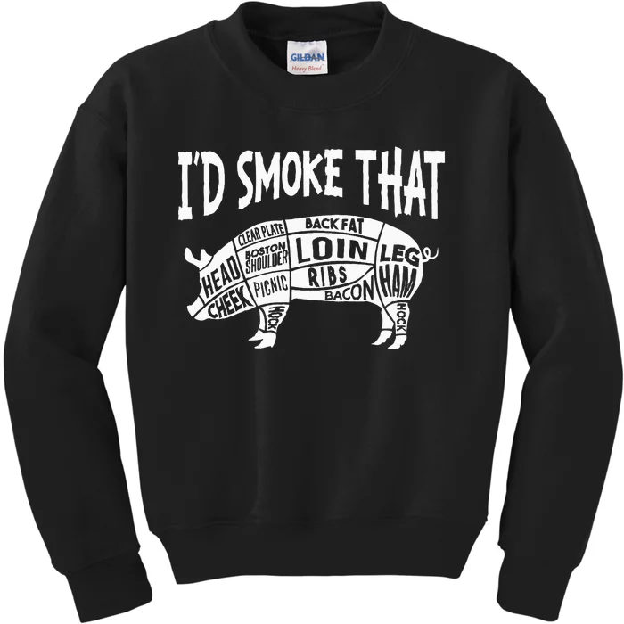 Smoke Bbq T Culinary Student Kids Sweatshirt