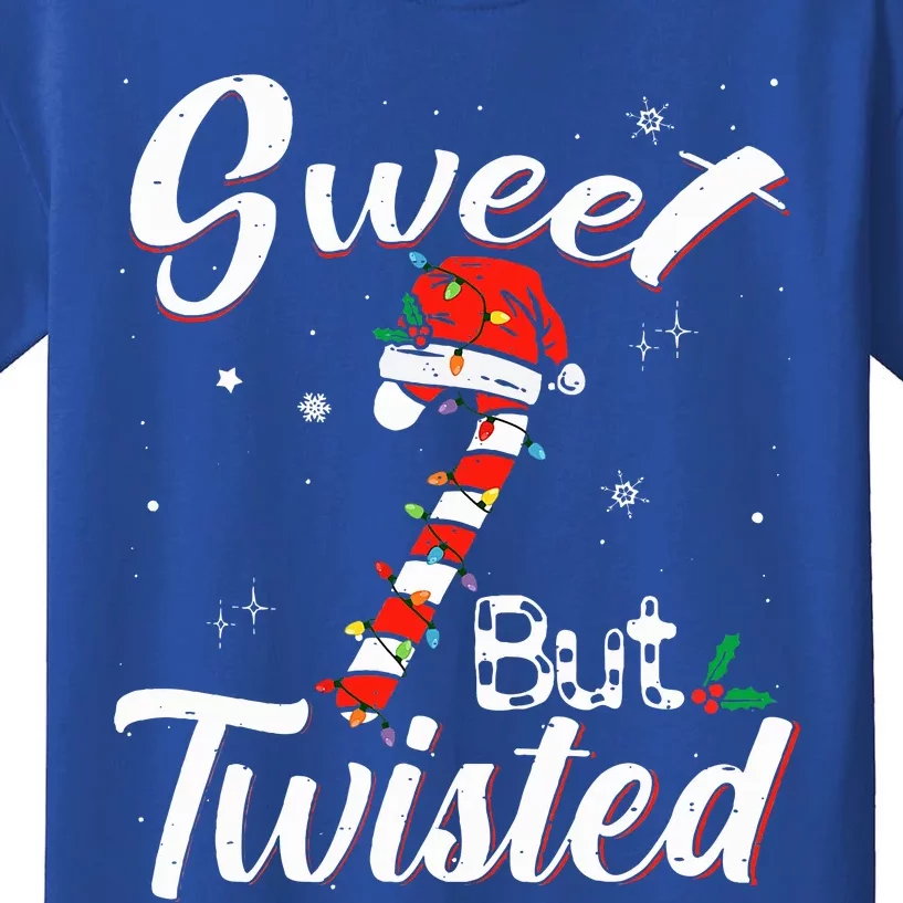 Sweet But Twisted Funny Christmas Candy Cane Xmas Holiday Kids T-Shirt