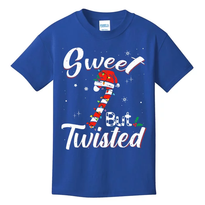 Sweet But Twisted Funny Christmas Candy Cane Xmas Holiday Kids T-Shirt