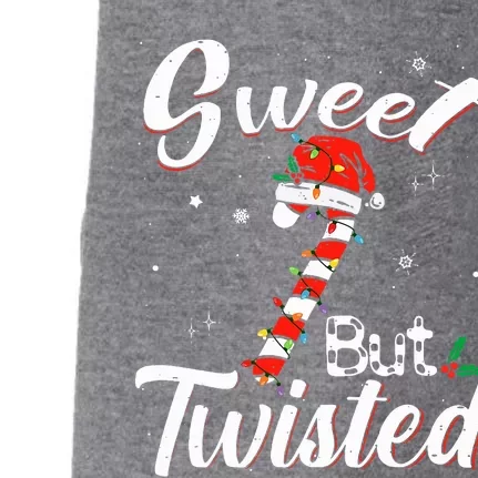 Sweet But Twisted Funny Christmas Candy Cane Xmas Holiday Doggie 3-End Fleece Hoodie