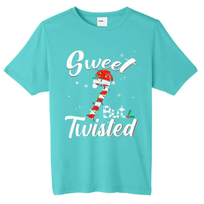 Sweet But Twisted Funny Christmas Candy Cane Xmas Holiday ChromaSoft Performance T-Shirt