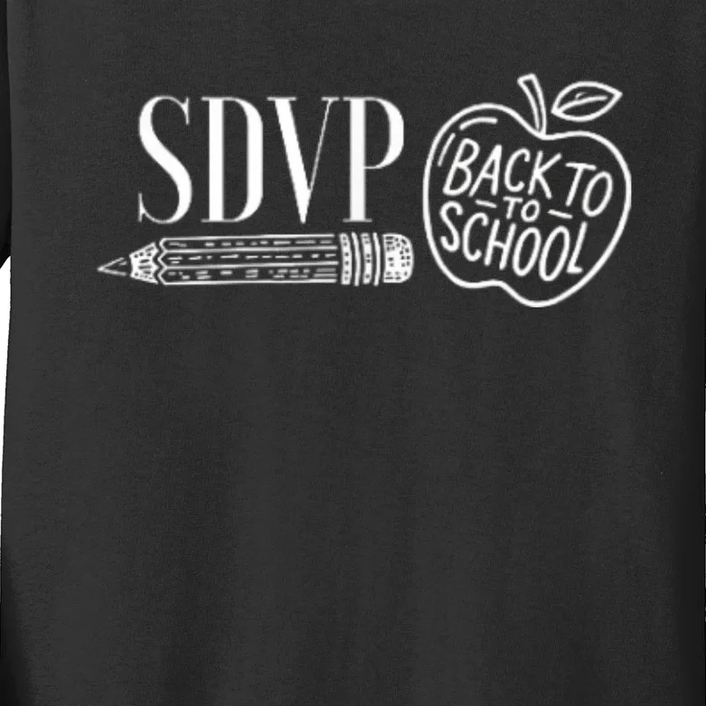 Sdvp Back To School Kids Long Sleeve Shirt