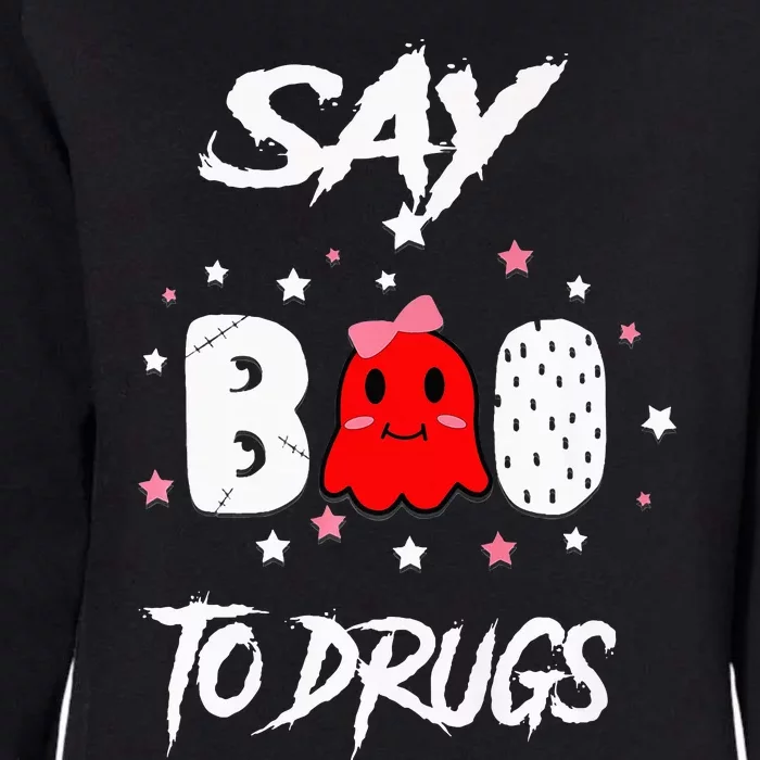 Say Boo To Drugs Halloween Red Ribbon Week Awareness Womens California Wash Sweatshirt