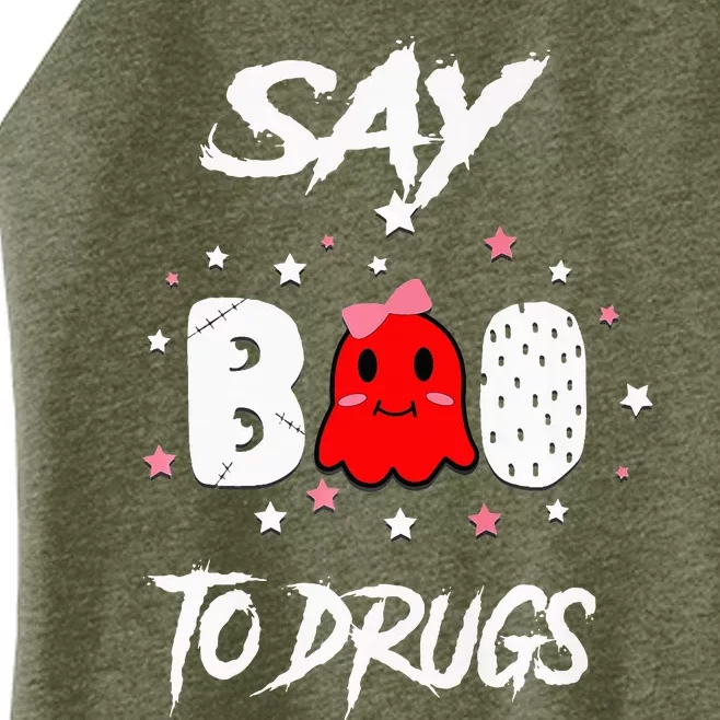 Say Boo To Drugs Halloween Red Ribbon Week Awareness Women’s Perfect Tri Rocker Tank