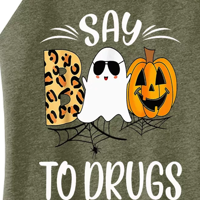 Say Boo To Drugs Funny Halloween Red Ribbon Week Awareness Women’s Perfect Tri Rocker Tank