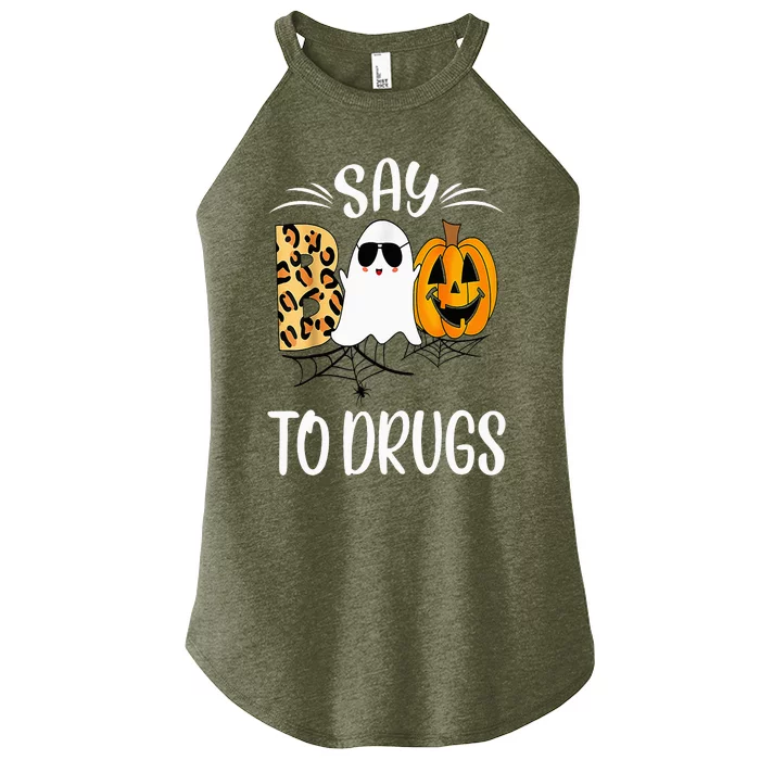 Say Boo To Drugs Funny Halloween Red Ribbon Week Awareness Women’s Perfect Tri Rocker Tank