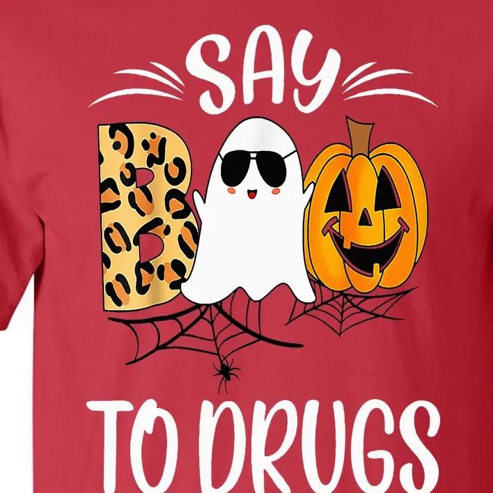 Say Boo To Drugs Funny Halloween Red Ribbon Week Awareness Tall T-Shirt