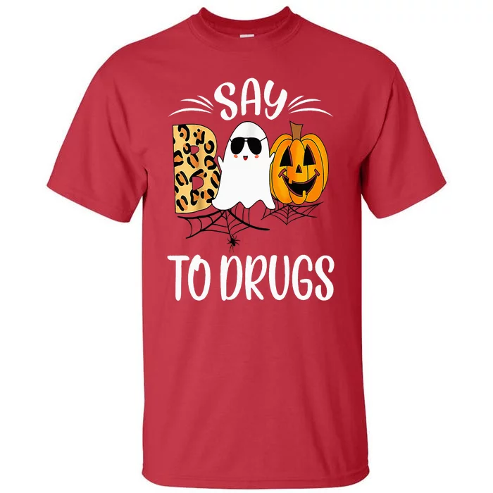 Say Boo To Drugs Funny Halloween Red Ribbon Week Awareness Tall T-Shirt