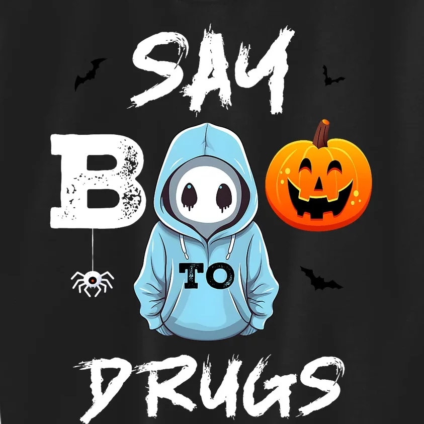 Say Boo To Drugs Funny Halloween Red Ribbon Week Awareness Kids Sweatshirt