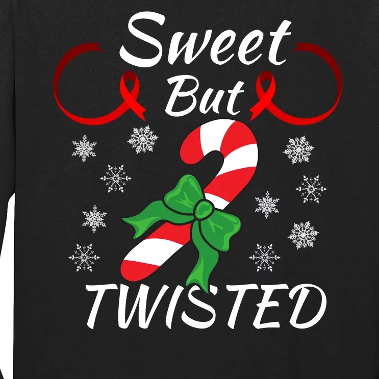 Sweet But Twisted Funny Candy Cane Christmas Holiday Funny Holiday Candy Cane Long Sleeve Shirt