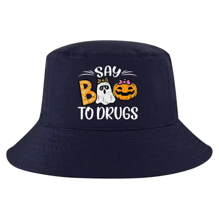 Say Boo To Drugs Funny Halloween Red Ribbon Week Awareness Cool Comfort Performance Bucket Hat