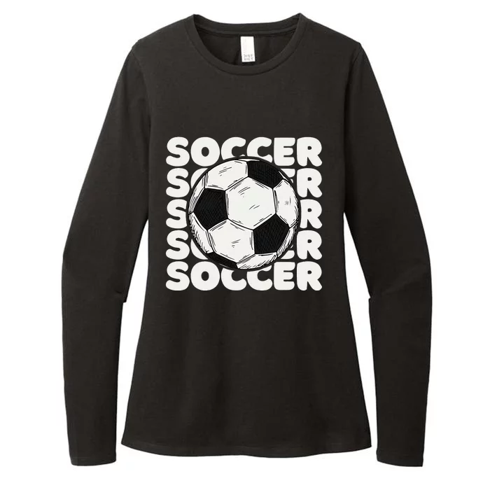 Soccer Ball USA American Flag Patriotic Football Womens CVC Long Sleeve Shirt