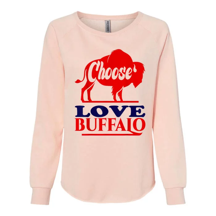 Strong Buffalo USA Pray For Buffalo Womens California Wash Sweatshirt