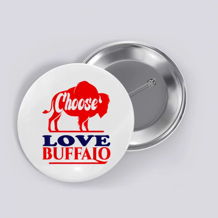 Strong Buffalo USA Pray For Buffalo Button