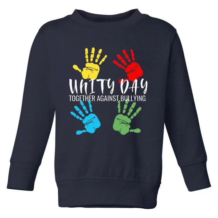 Stop Bullying Unity Day Orange for Teachers Toddler Sweatshirt