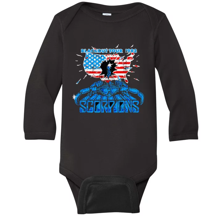 Scorpions Blackout Usa 1982 Baby Long Sleeve Bodysuit