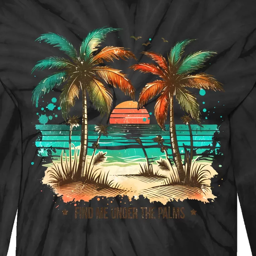 Summer Beach Vibe Holiday Vacation Trip Tie-Dye Long Sleeve Shirt