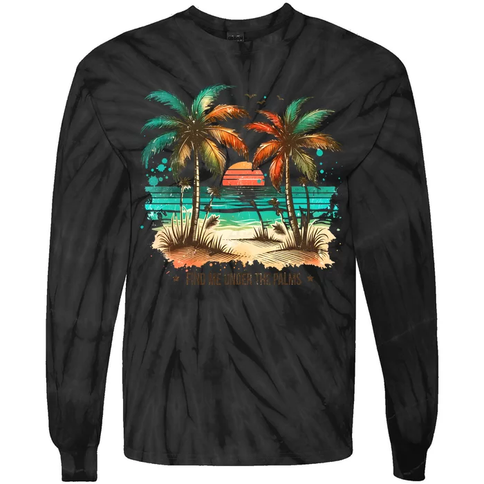 Summer Beach Vibe Holiday Vacation Trip Tie-Dye Long Sleeve Shirt