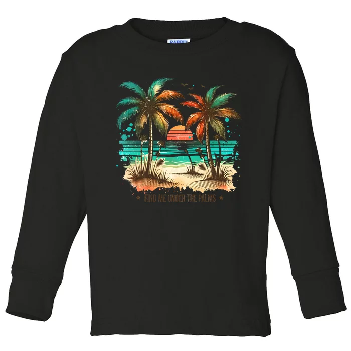 Summer Beach Vibe Holiday Vacation Trip Toddler Long Sleeve Shirt