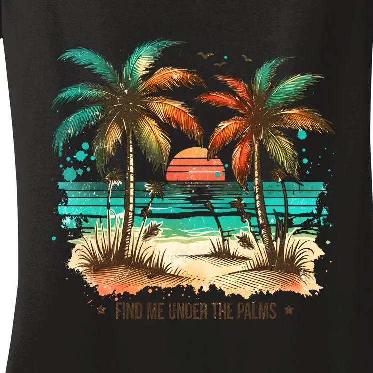 Summer Beach Vibe Holiday Vacation Trip Women's V-Neck T-Shirt