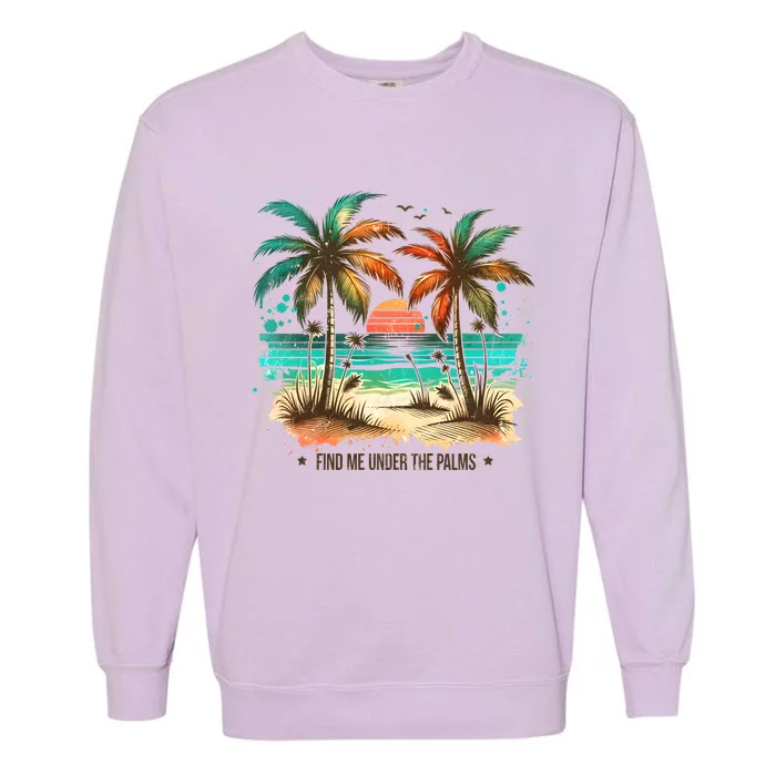 Summer Beach Vibe Holiday Vacation Trip Garment-Dyed Sweatshirt