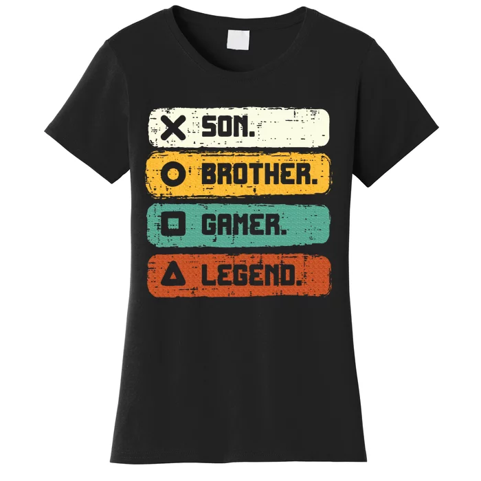 Son Brother Video Gamer Legend Gaming Teens Women's T-Shirt