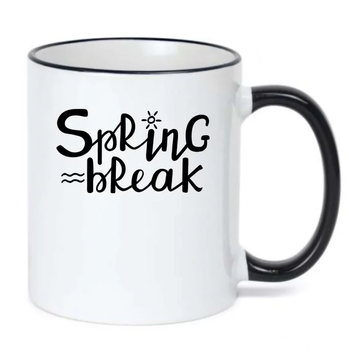 Spring Break Vacation Gift Black Color Changing Mug