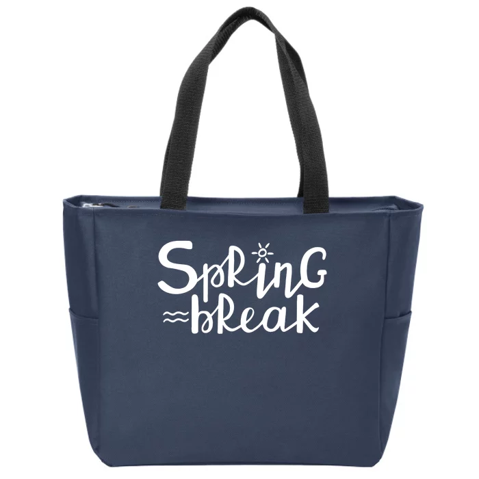 Spring Break Vacation Gift Zip Tote Bag