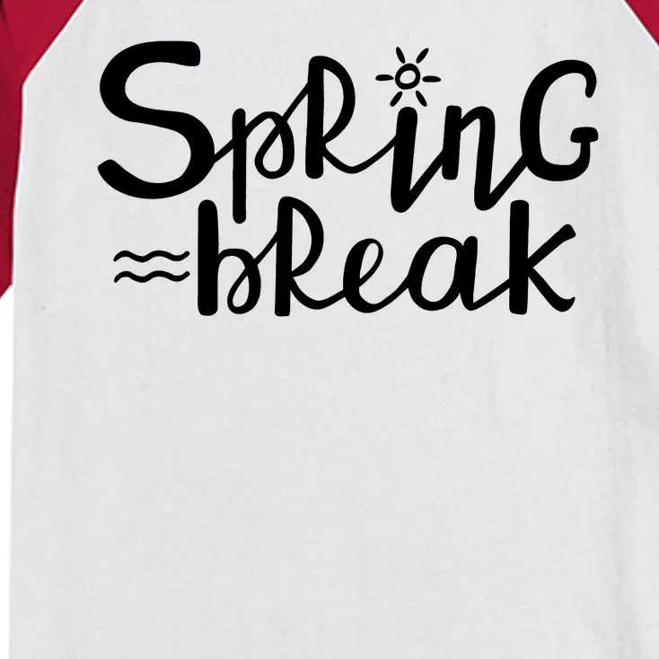 Spring Break Vacation Gift Kids Colorblock Raglan Jersey