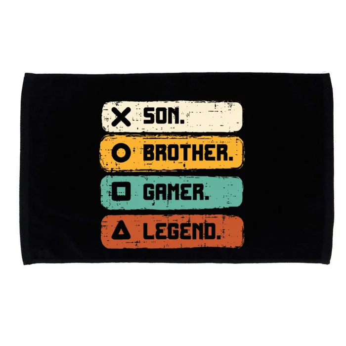 Son Brother Video Gamer Legend Gaming Microfiber Hand Towel