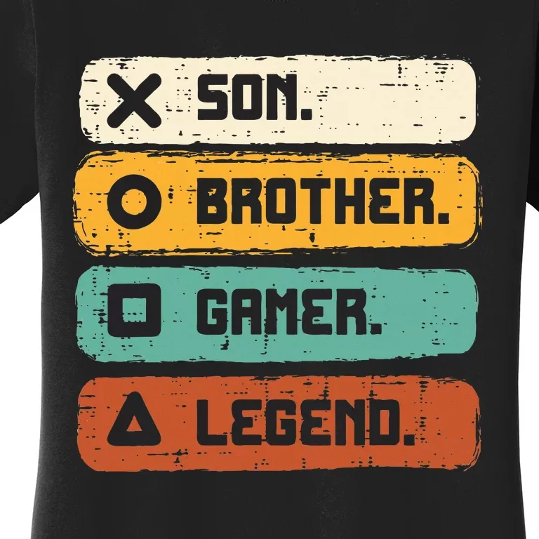 Son Brother Video Gamer Legend Gaming Women's T-Shirt